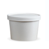 8oz White Soup Container & Lid Combo