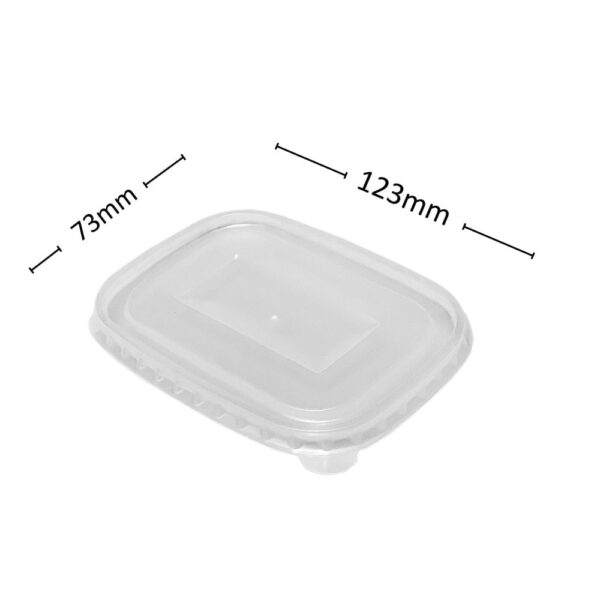 PP LID FOR 500, 750 & 1000ML OVAL CONTAINER with measurements