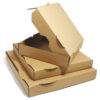 Pizza boxes with one open at top